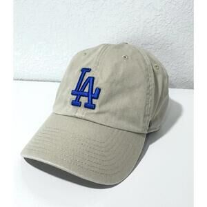 '47 Brand Mens Baseball Cap LA Dodgers Biege Blue Embroider Adjustable One Size